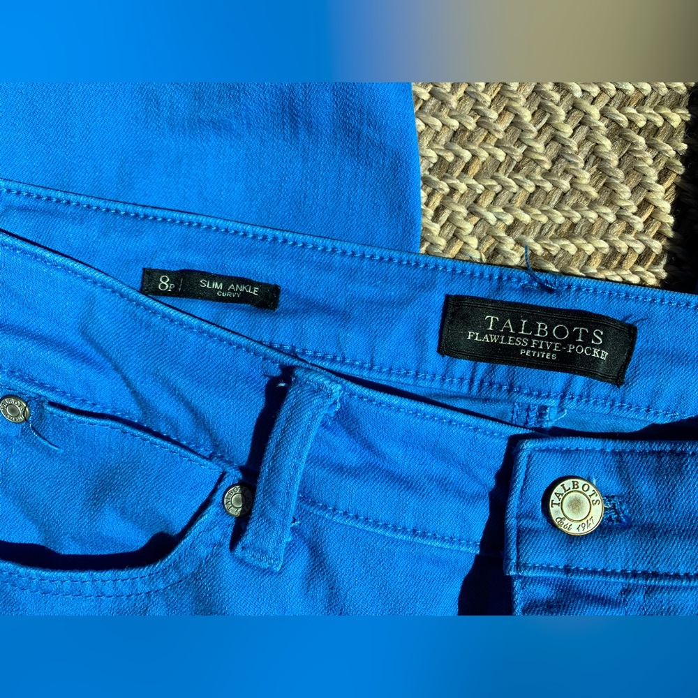 Talbots 8P Slim Ankle Curvy Jeans Blue